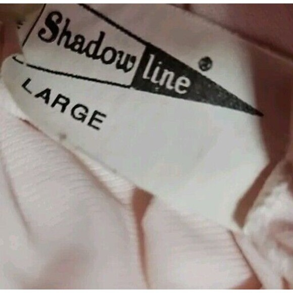 SHADOWLINE Lg Pink Embroidered Bed Jacket Top Lingerie Silky Nylon Vintage - Picture 8 of 11